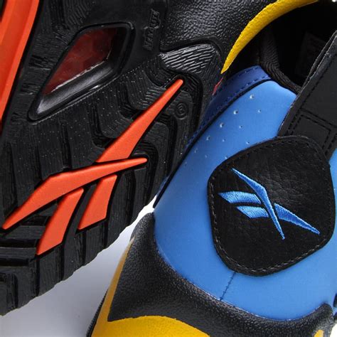 Reebok Kamikaze II Mid Black, Blue & Blazing Orange | END.