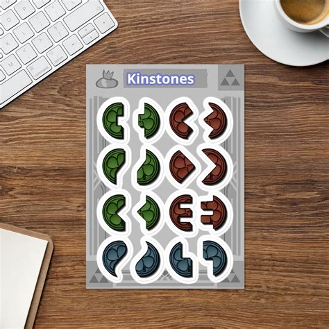 LOZ: Minish Cap Kinstone Sticker Sheet - Etsy