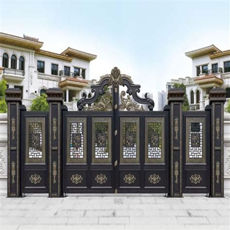 China Custom Wrought Iron Residential Main Entrance Gates/Iron Main Gate Door Designs/Aluminum ...