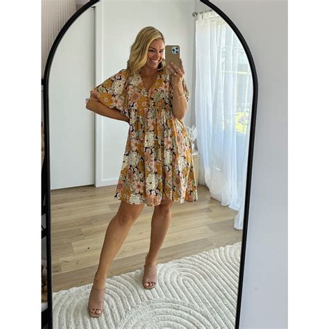 DRESS HS P BUTTERFLY MINI SEPIA Naked Gypsy