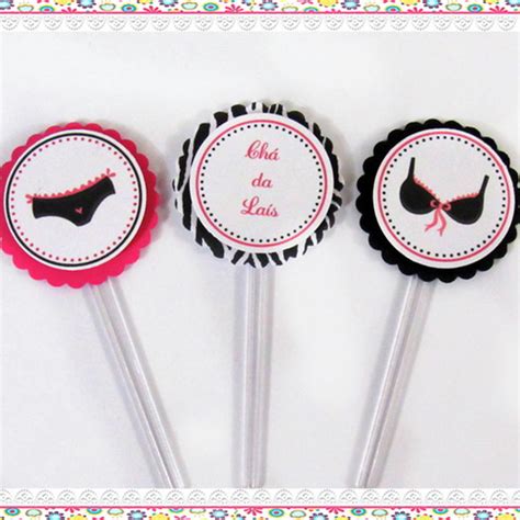 Topper para Docinhos Chá de Lingerie Elo Produtos Especiais