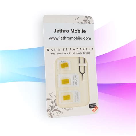 Jethro Mobile SIM Card Adapter 4-in-1 Nano & Micro SIM Card Adapter Kit ...