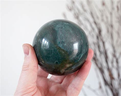 Dark Green Ocean Jasper Sphere Crystal Ball 653 grams 70mm | Etsy