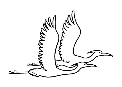 Раскраски Журавли распечатать или скачать бесплатно в формате PDF.