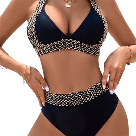 Traje De Baño Para Mujer Dos Piezas Conjunto Bikini Bañador Meses sin interés