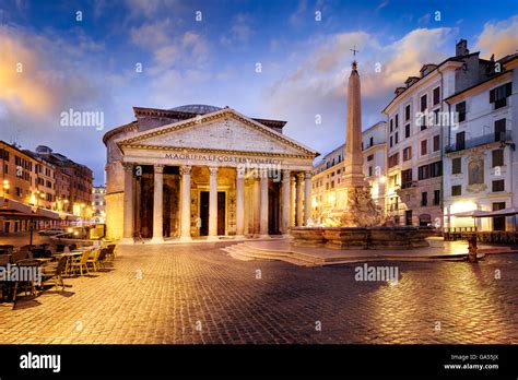 Famous Pantheon Monument In Rome Latium Italy Stock Photo Alamy