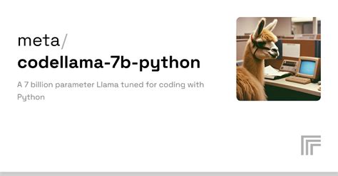 Meta Codellama 7b Python API Reference