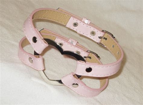 Thespikedcat Pink Cage Slave Vegan Slave Collar By NecroLeatherpretty