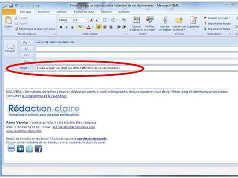 Comment Ecrire Un Email Professionnel Exemple