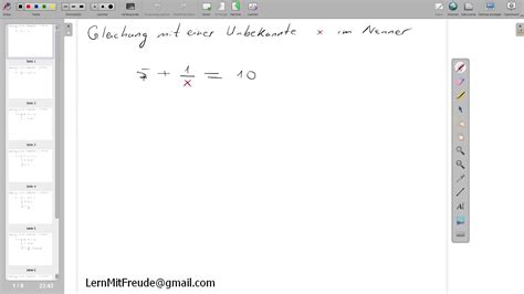 Gleichungen L Sen X Im Nenner Kehrwert Umformen Lernmitfreude