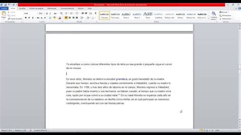 Como Hacer Mas Grande O Peque As Las Letras En Word Youtube