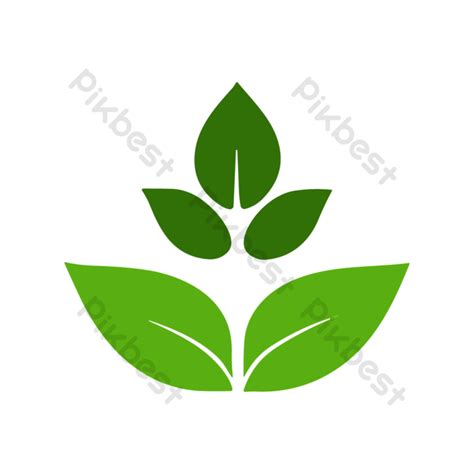 Abstract Green Leaf Logo Icon Vector Design Png Images Eps Free Download Pikbest