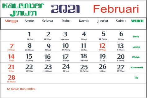 Kalender Jawa January 2021 Apalagi Indonesia Yang Sejatinya Memiliki Dua Jenis Penanggalan