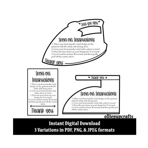 Printable Iron On Instructions How To Apply Decal Heat Transfer Vinyl