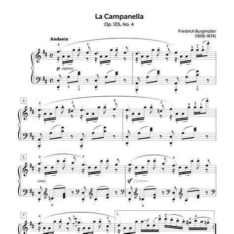 Friedrich Burgmüller 18 études Op 4