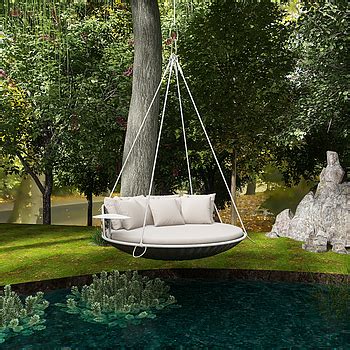 Outdoor Hanging Daybed Outdoor Swing Bed Wicker Round Hanging Bed Wicker Sofa Swing Bed Round ...