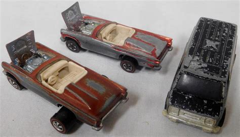 Lot Vintage Lot Of Hot Wheels Red Lines Two Classic Thunderbird And Super Van