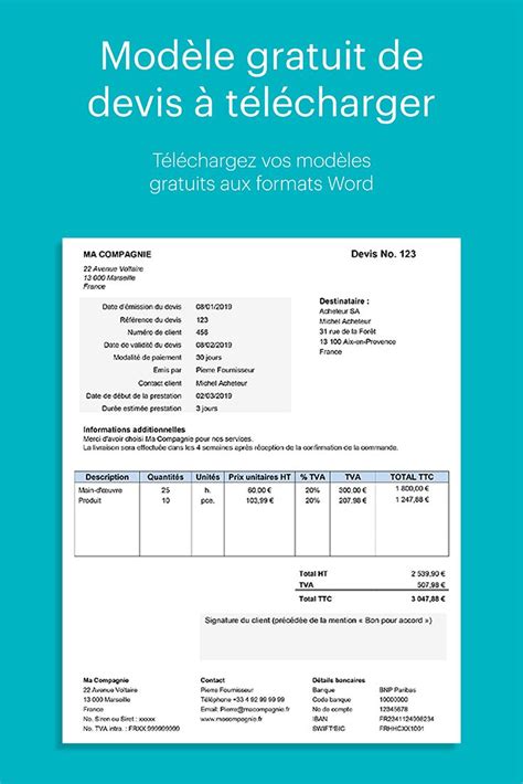 Modele Devis Word Financial Report