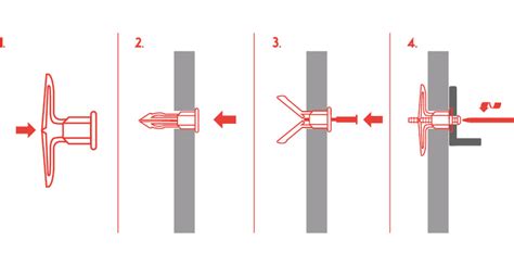 how to install plastic toggle anchors