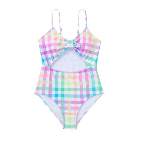 Gunia Swimsuit For Girls Summer Bikini Swimwear Plaid Bikini Fashion Beachwear Walmart