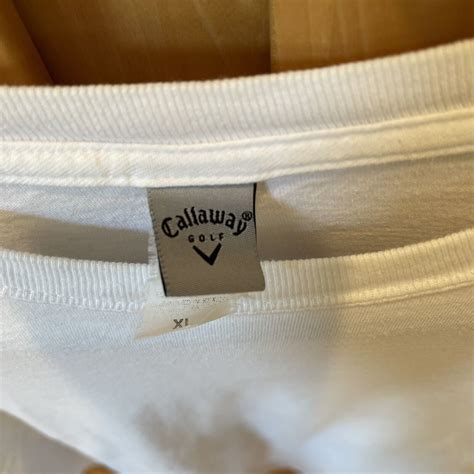 Mens Vintage White Callaway Golf Logo Printed On Bac Gem