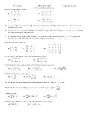 Pre Calculus Practice Test Polynomial Rational Functions Course Hero