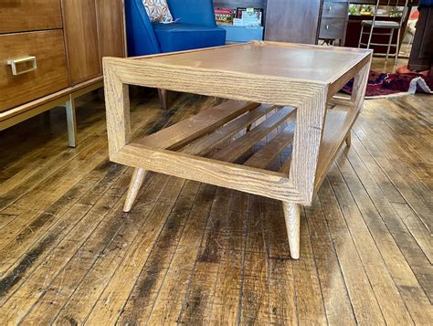 Vintage Oak Coffee Table By Mersman Circa