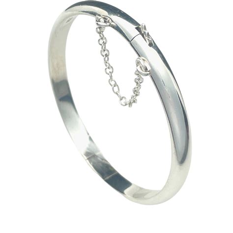 Sterling Silver Bangle Bracelet For Women Plain Silver Bangle Etsy Uk