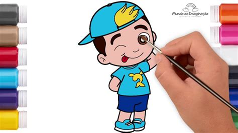 Como Desenhar O Luccas Neto - Como desenhar o Luccas Neto passo a passo - Mundo da Imaginação ...
