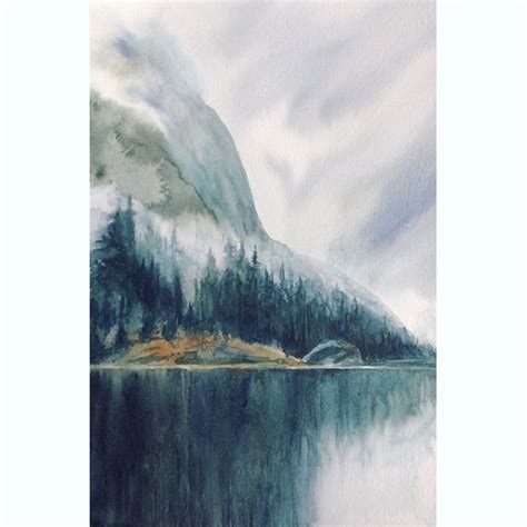 Barclay Lake Pacific Northwest Painting Pnw Watercolor Pnw Etsy