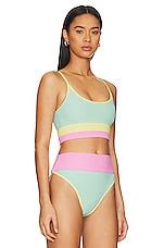 BEACH RIOT Eva Bikini Top In Pastel Macaron Colorblock REVOLVE