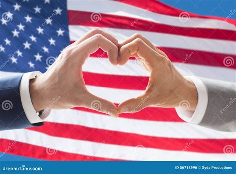 Close Up Of Male Gay Couple Hands Showing Heart Stock Photo Image Of Fingers People 56718996