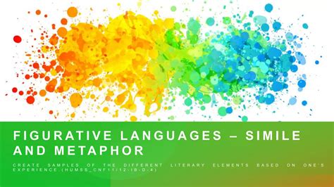 Figurative Languages Simile And Metaphor Pptx