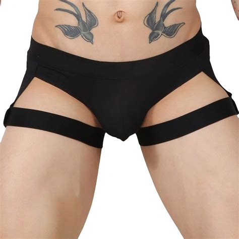 Amazon Alvivi Mens Stretchy Lingerie Underpant Bulge Pouch G String Thongs Jockstrap With