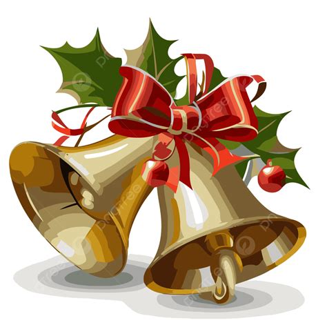 Christmas Jingle Bells Vector Sticker Clipart Christmas Bells With