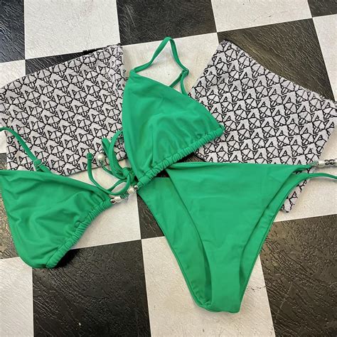 Naked Wolfe Bronte Green Bikini Set Perfect Depop