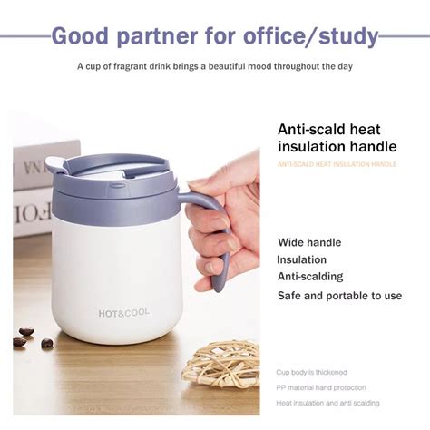 Stainless Steel Coffee Mugs Hot Cold Ml Drinkware Water Cups Thermos Insulation With Cover