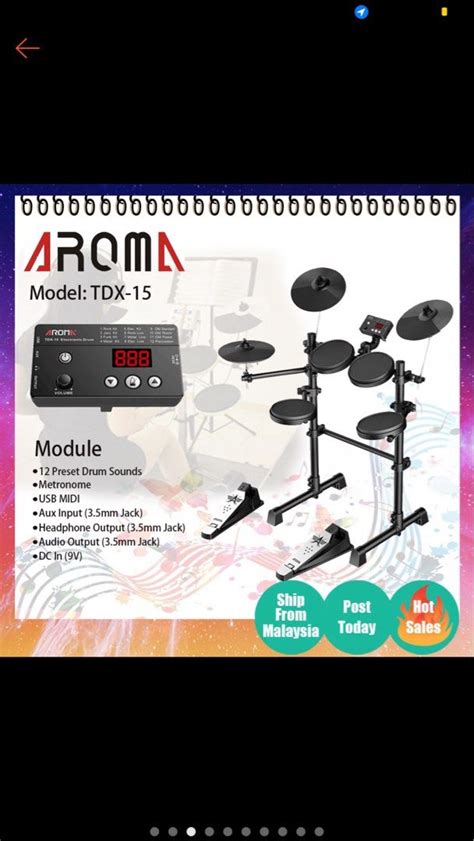 Electronic Drum Set (includes Amp), Hobbies & Toys, Music & Media, Musical Instruments on Carousell