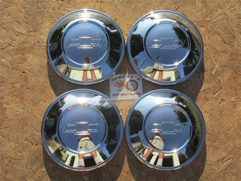 1950s 80s Chevy 10 14″ Diameter Bowtie Dog Dish Poverty Hubcaps