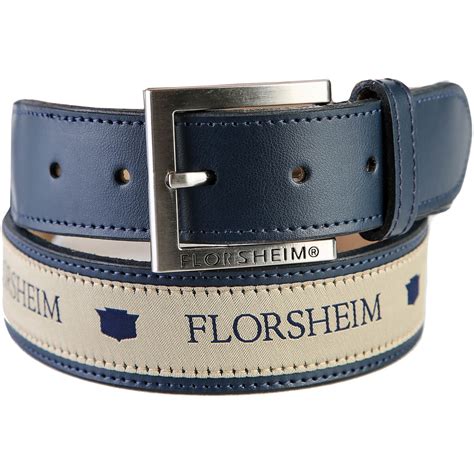 Mens Belts Navy EMBROIDERED Florsheim FLORSHEIM BELT