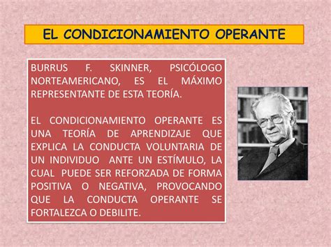 Condicionamiento Operante Como Explicacion De La Conducta Humana Ppt