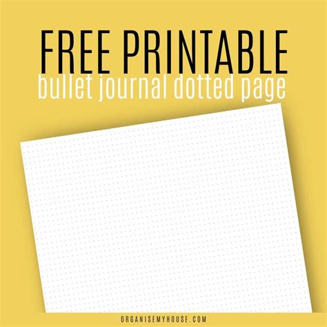 bullet journal dotted lined paper printable  printable bullet journal