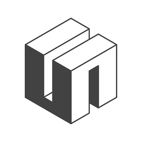 Premium Vector Cube Logo Geometric Vector Design Black And White Box