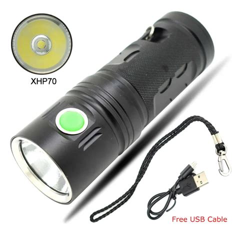 Hot Ultra Powerful Flashlight Usb Rechargeable Torch Led Xhp