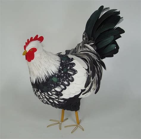 Rooster Art Paper Mache