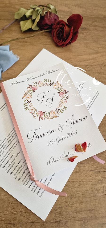 Libretto Chiesa Shabby Lm Personalizzabile Cinzia Creazioni