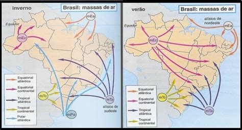 SÓ GEOGRAFIA MASSAS DE AR ATUANTES NO BRASIL