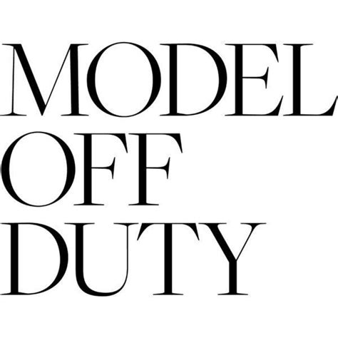 Model Off Duty Typography Poster