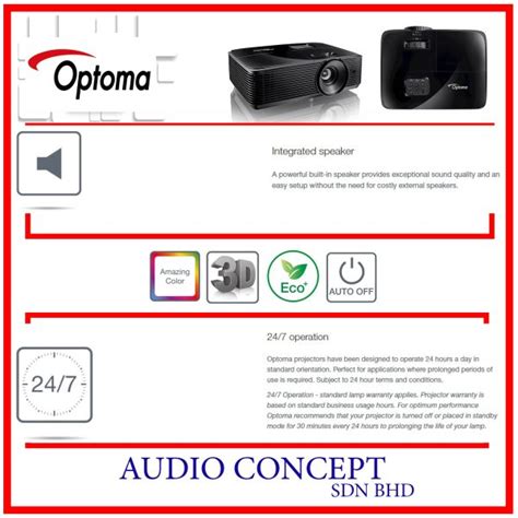 Optoma X Lve Bright Projector Audio Concept