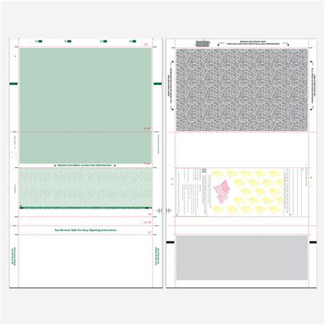 Z Fold Pressure Seal Payroll Check 14 Inch Green DesignsnPrint